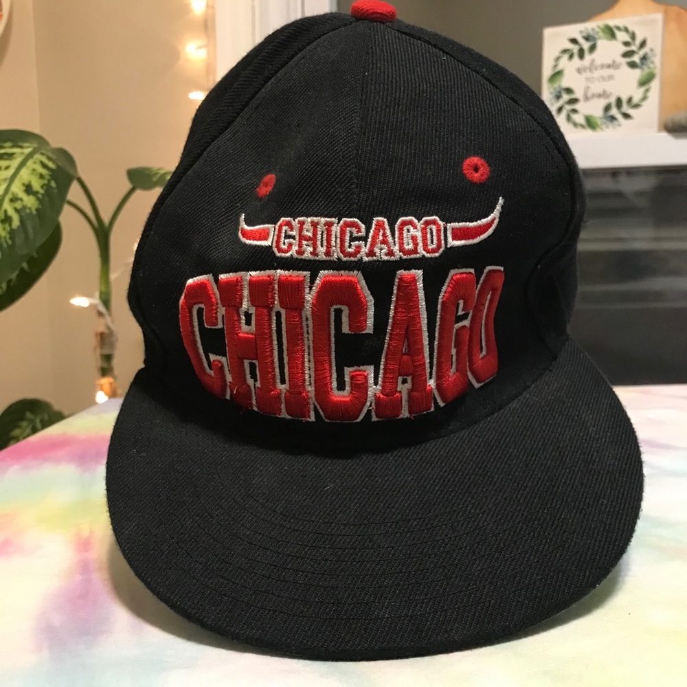 [Chicago Bulls] VTG Headlines SnapBack Hat - Picture 3 of 12